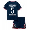 Officiële Voetbalshirt + Korte Broek Paris Saint-Germain Marquinhos 5 Thuis 2021-22 - Kids